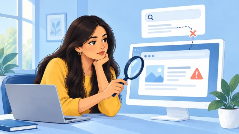 SEO specialist investigating why a webpage has not been indexed by Google